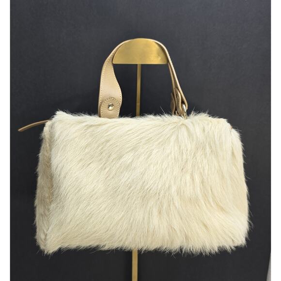 Kate Spade New York Small Marcy Winter White Fur Satchel - Picture 1 of 5